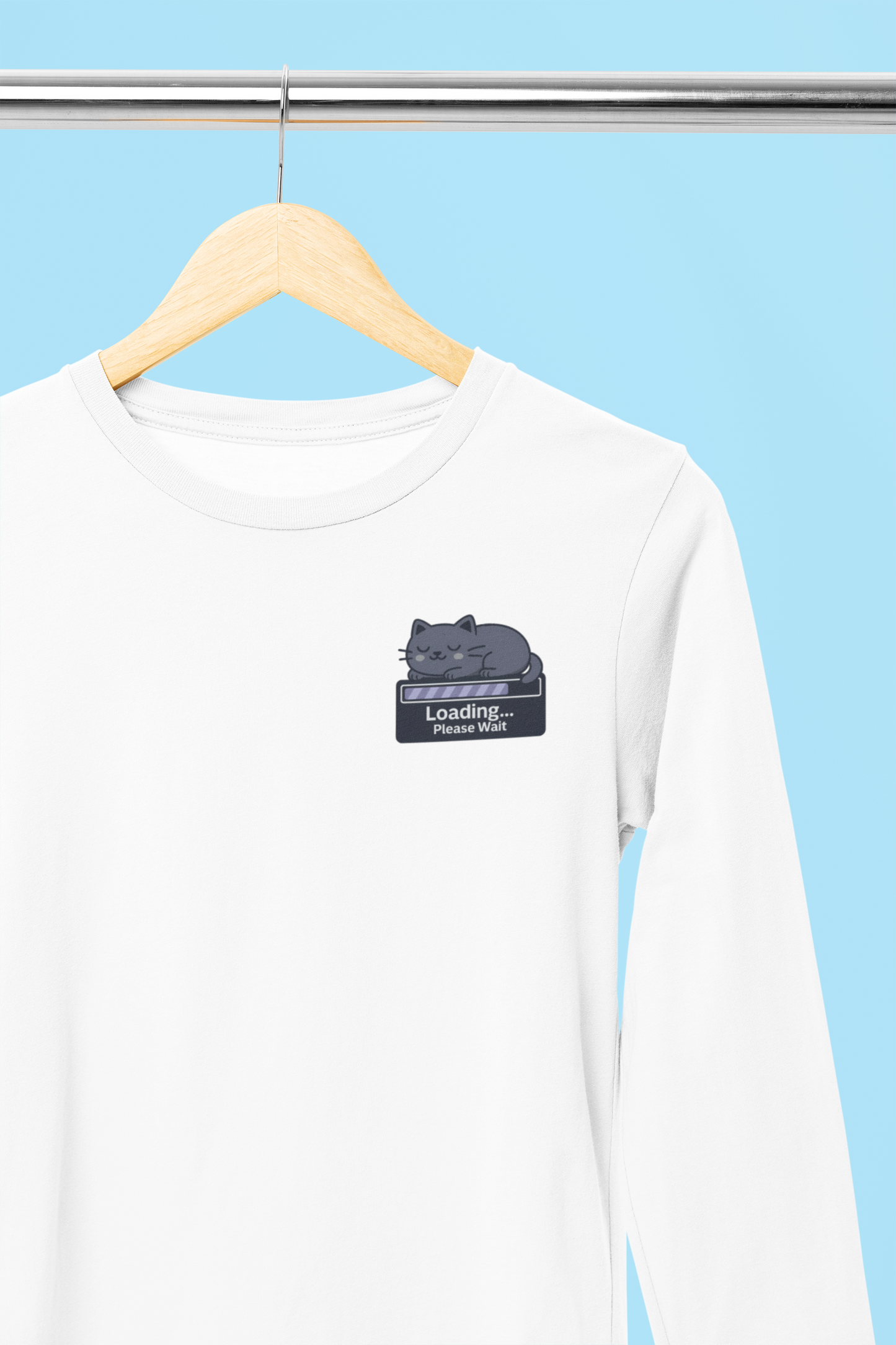 Buffering Meow Long Sleeve Tee