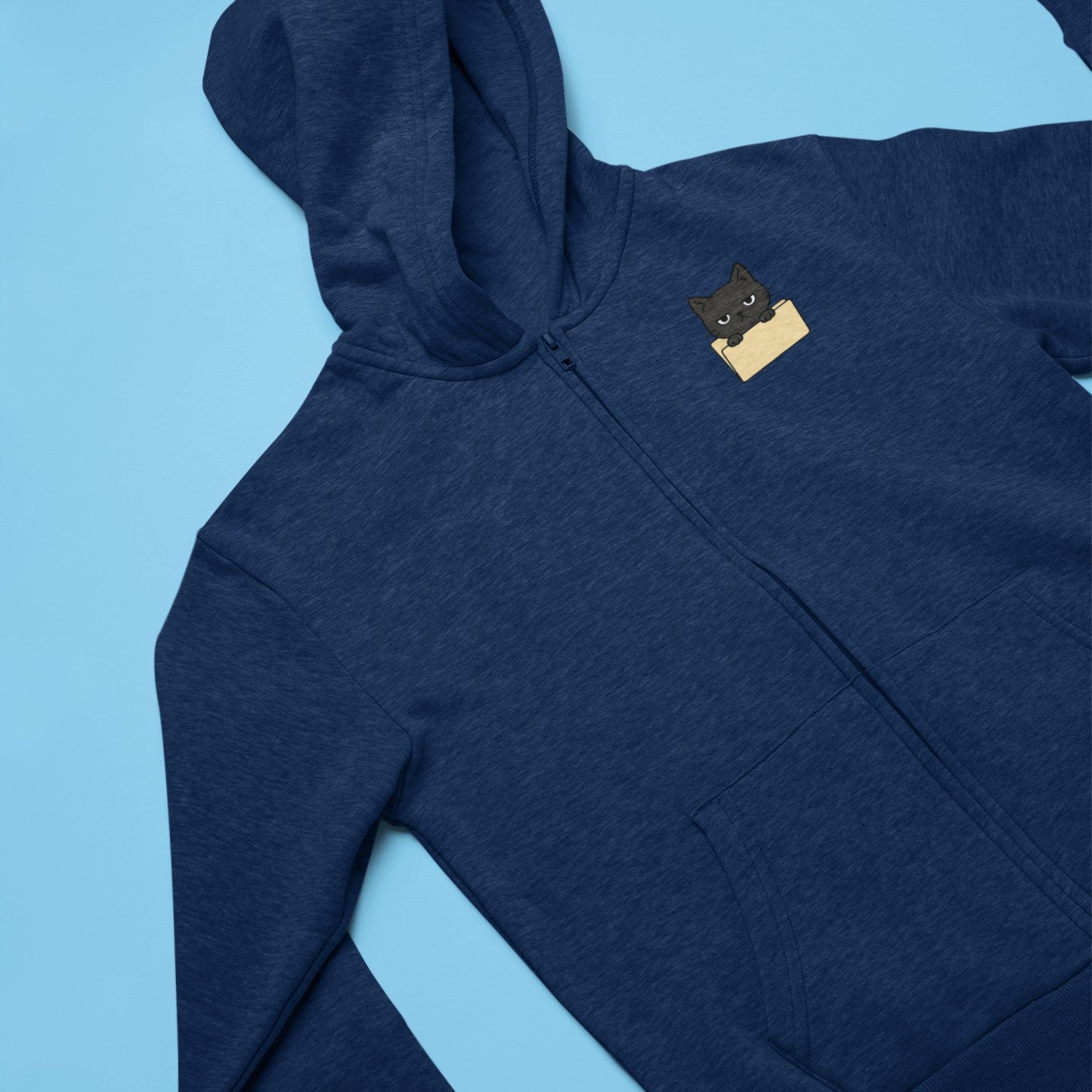 Hidden Folder: Cat Inside Zip Hoodie