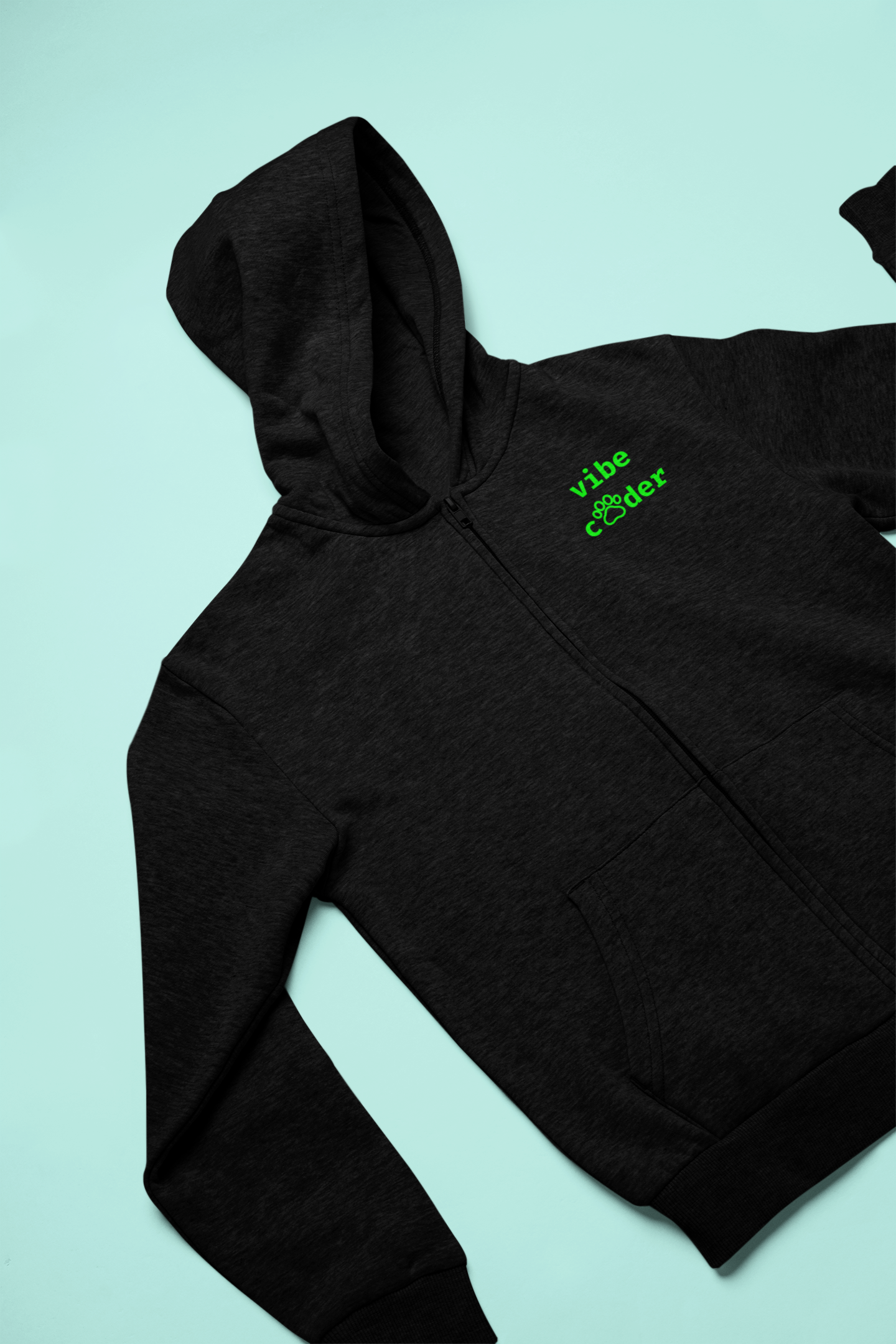 Vibe Coder (Paw Edition) Zip Hoodie