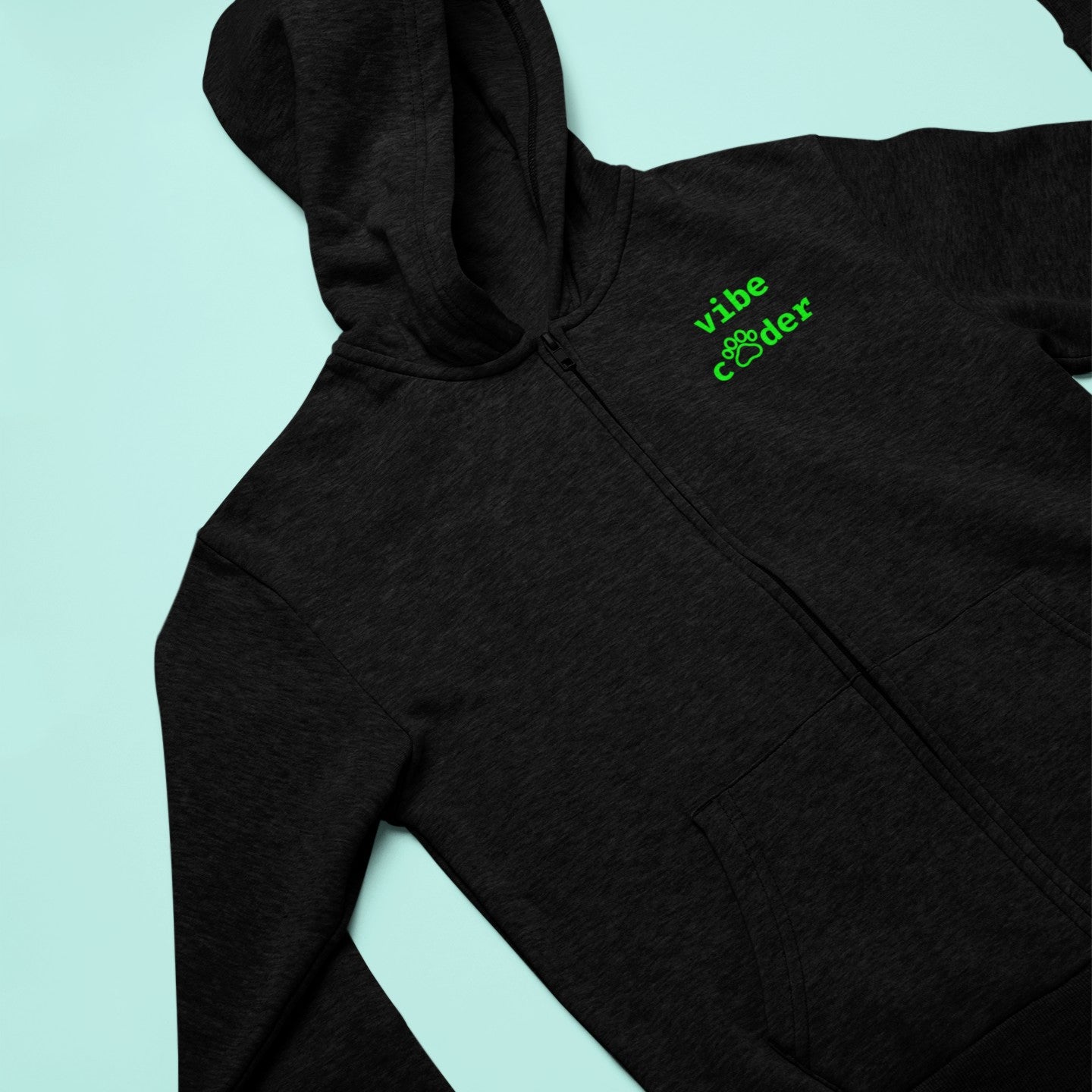 Vibe Coder (Paw Edition) Zip Hoodie
