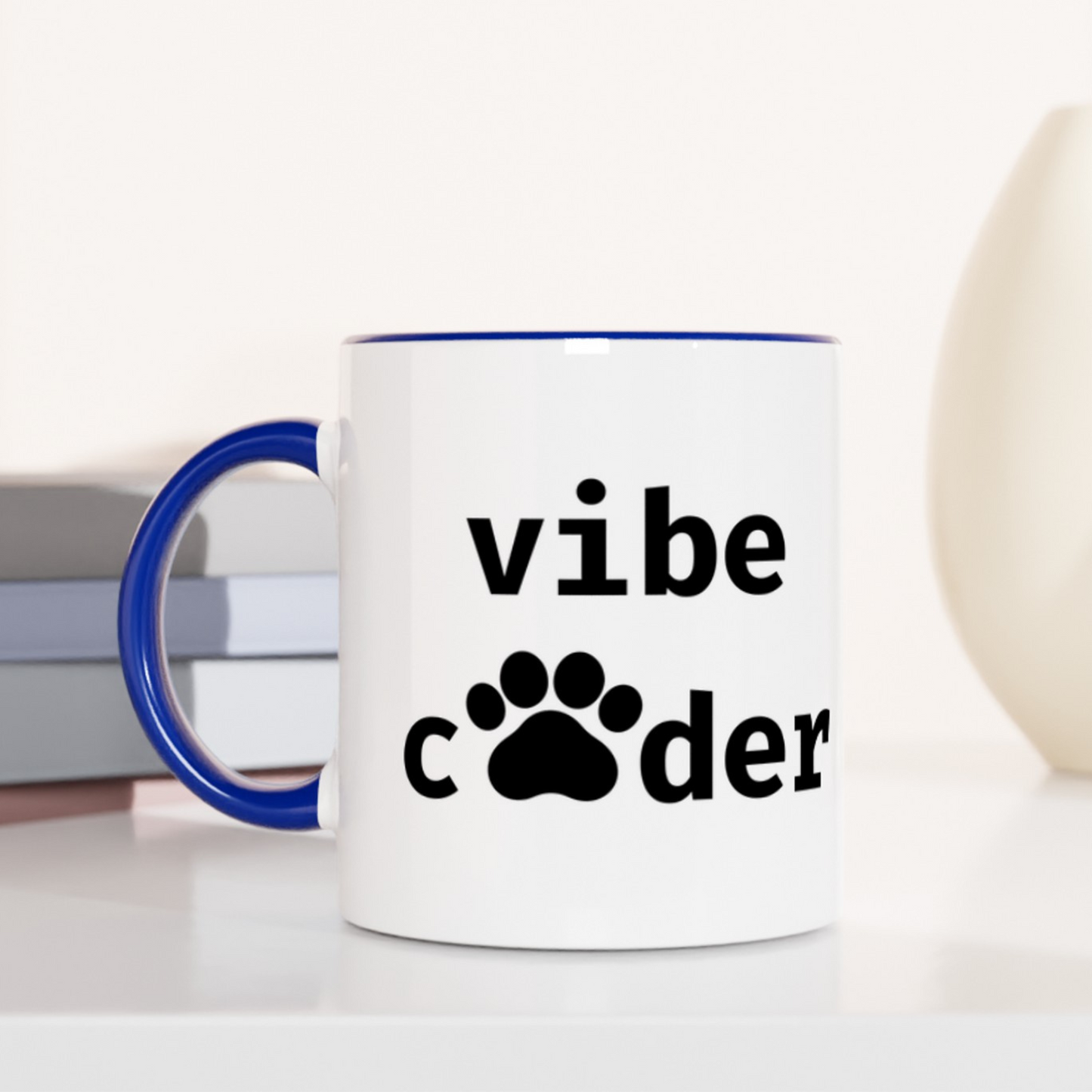 Vibe Coder (Paw Edition) 11oz Ceramic Two Tone Mug