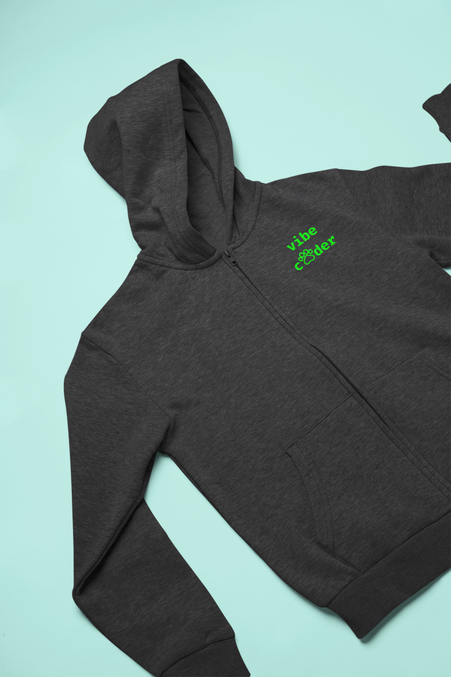 Vibe Coder (Paw Edition) Zip Hoodie