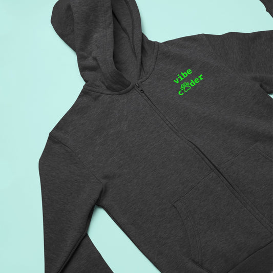 Vibe Coder (Paw Edition) Zip Hoodie