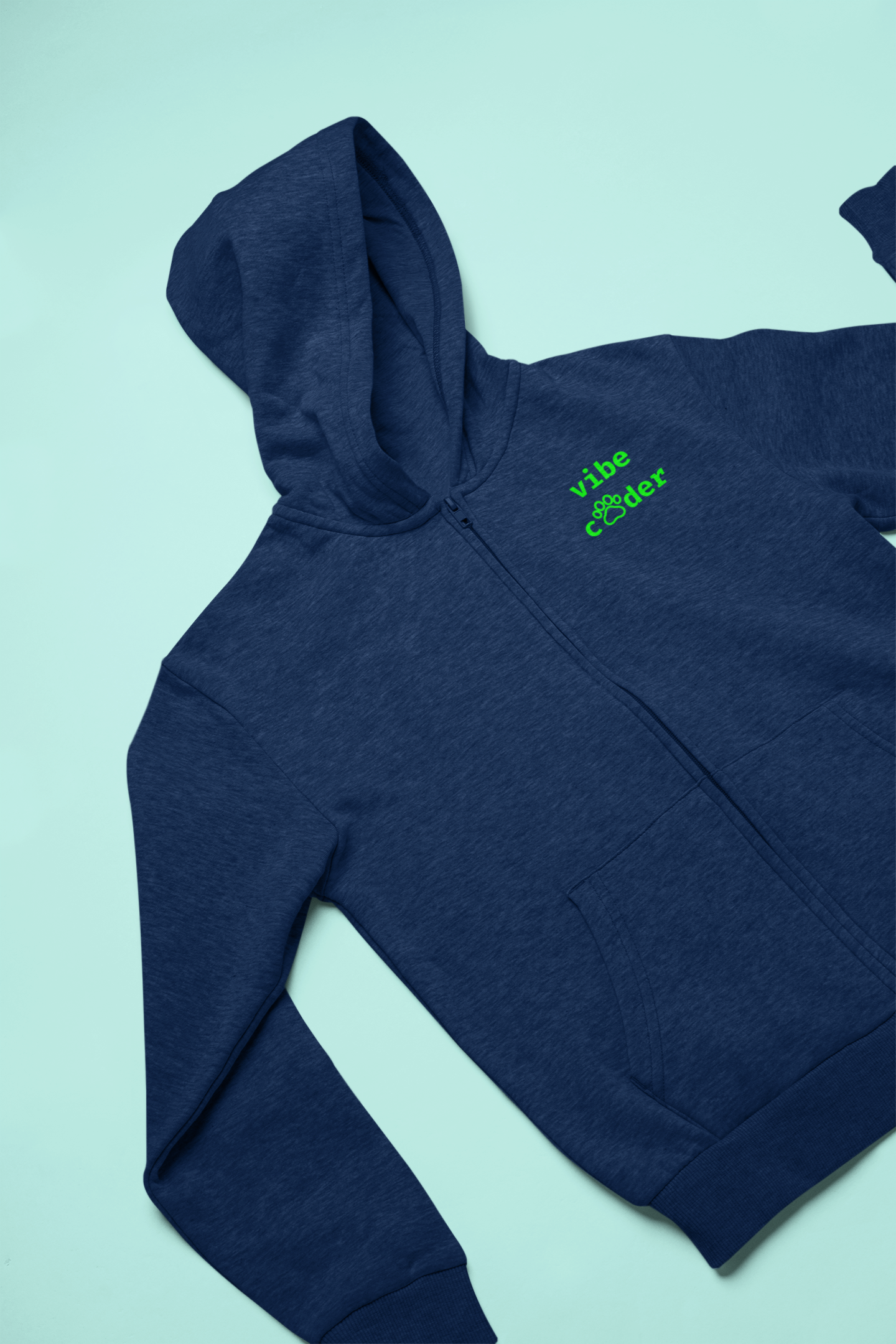 Vibe Coder (Paw Edition) Zip Hoodie