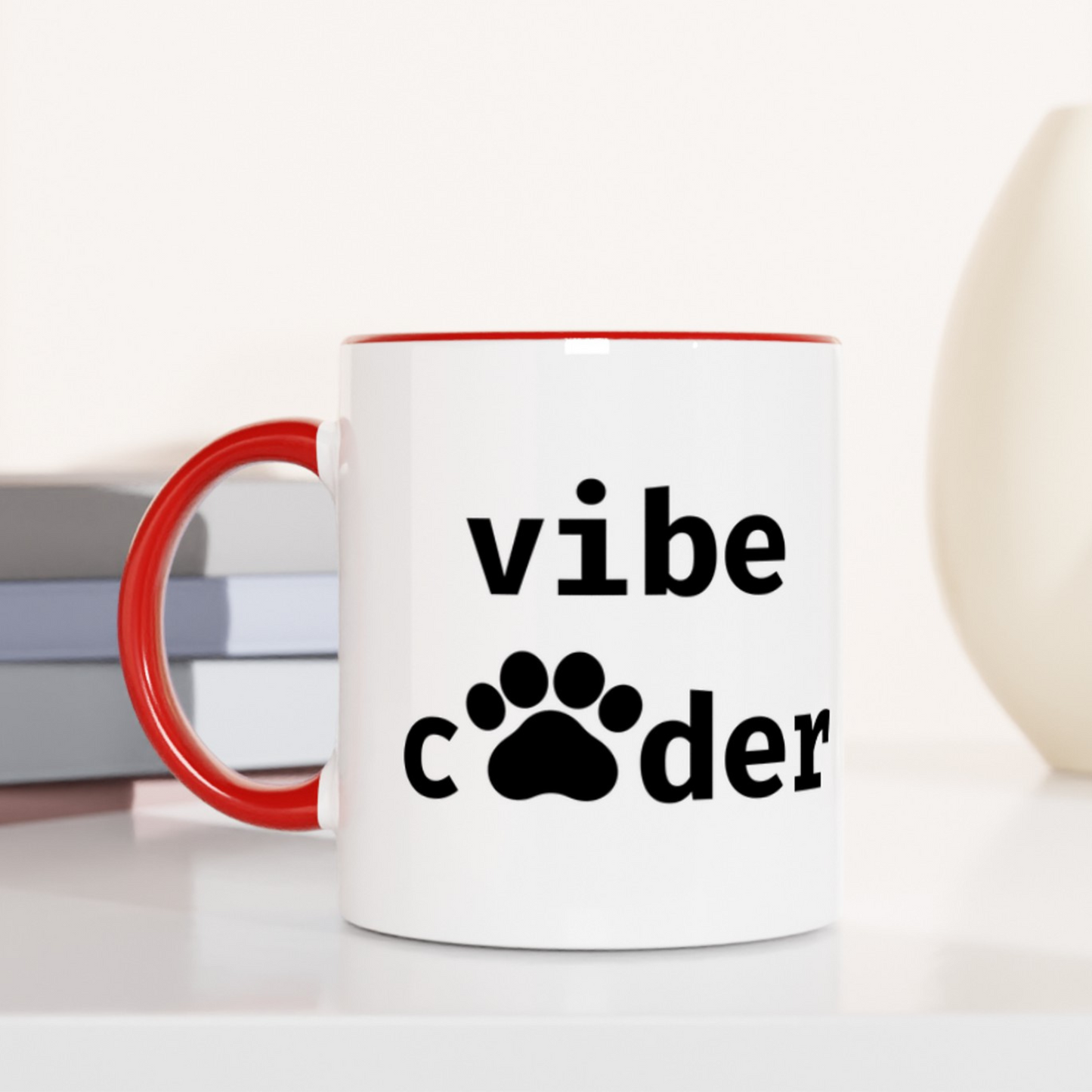 Vibe Coder (Paw Edition) 11oz Ceramic Two Tone Mug