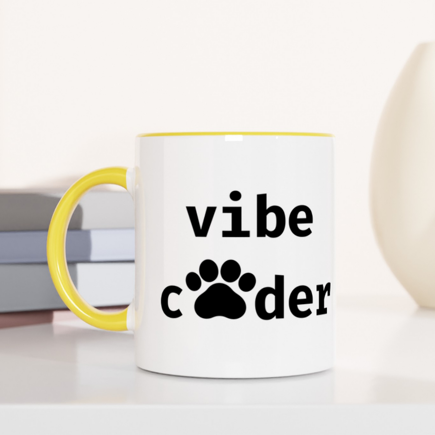 Vibe Coder (Paw Edition) 11oz Ceramic Two Tone Mug