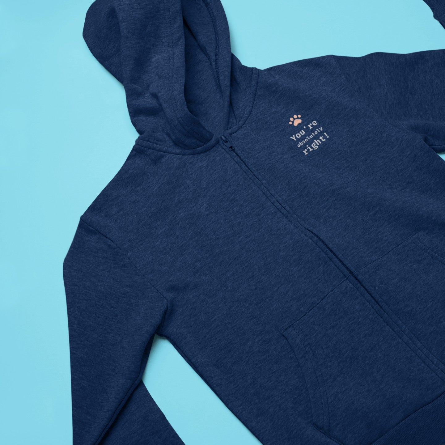 You're absolutely right! Zip Hoodie