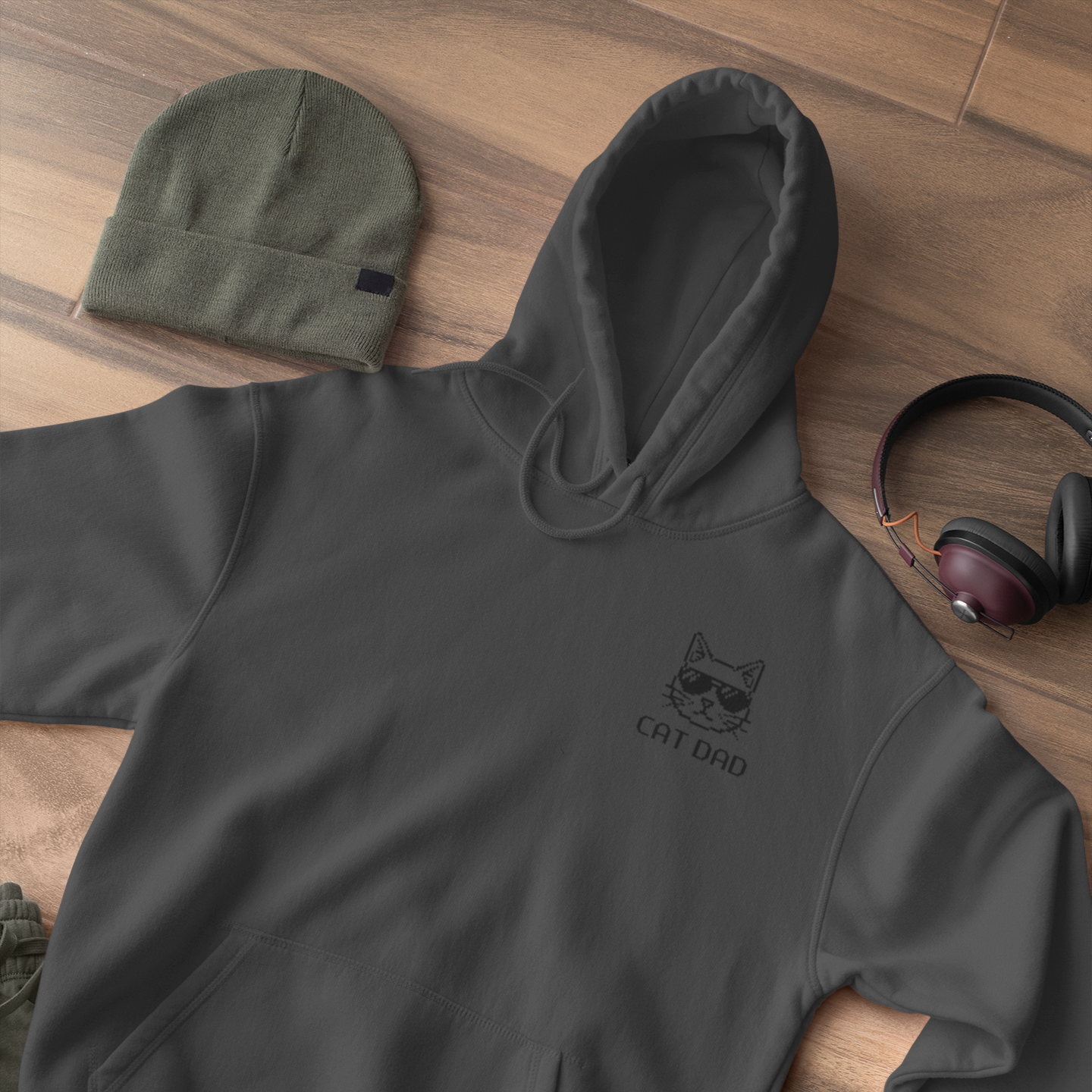 Pixel Cat Dad Hoodie