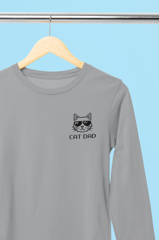 Pixel Cat Dad Longsleeve Tee