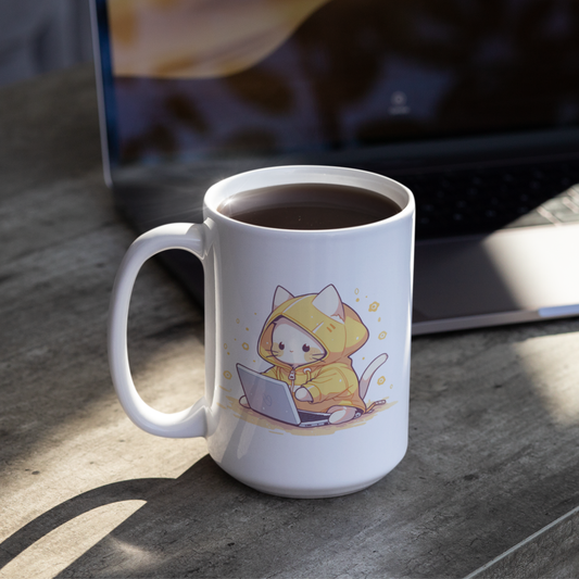 Kawaii Kitty Coder Coffee Mug