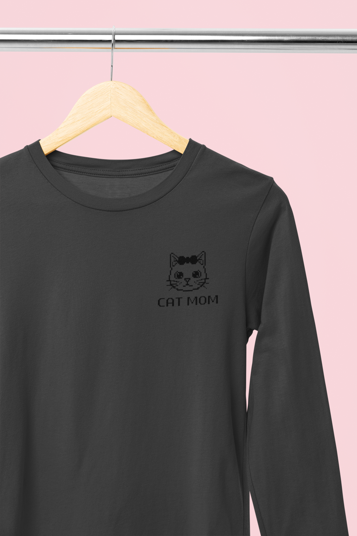 Pixel Cat Mom Longsleeve Tee