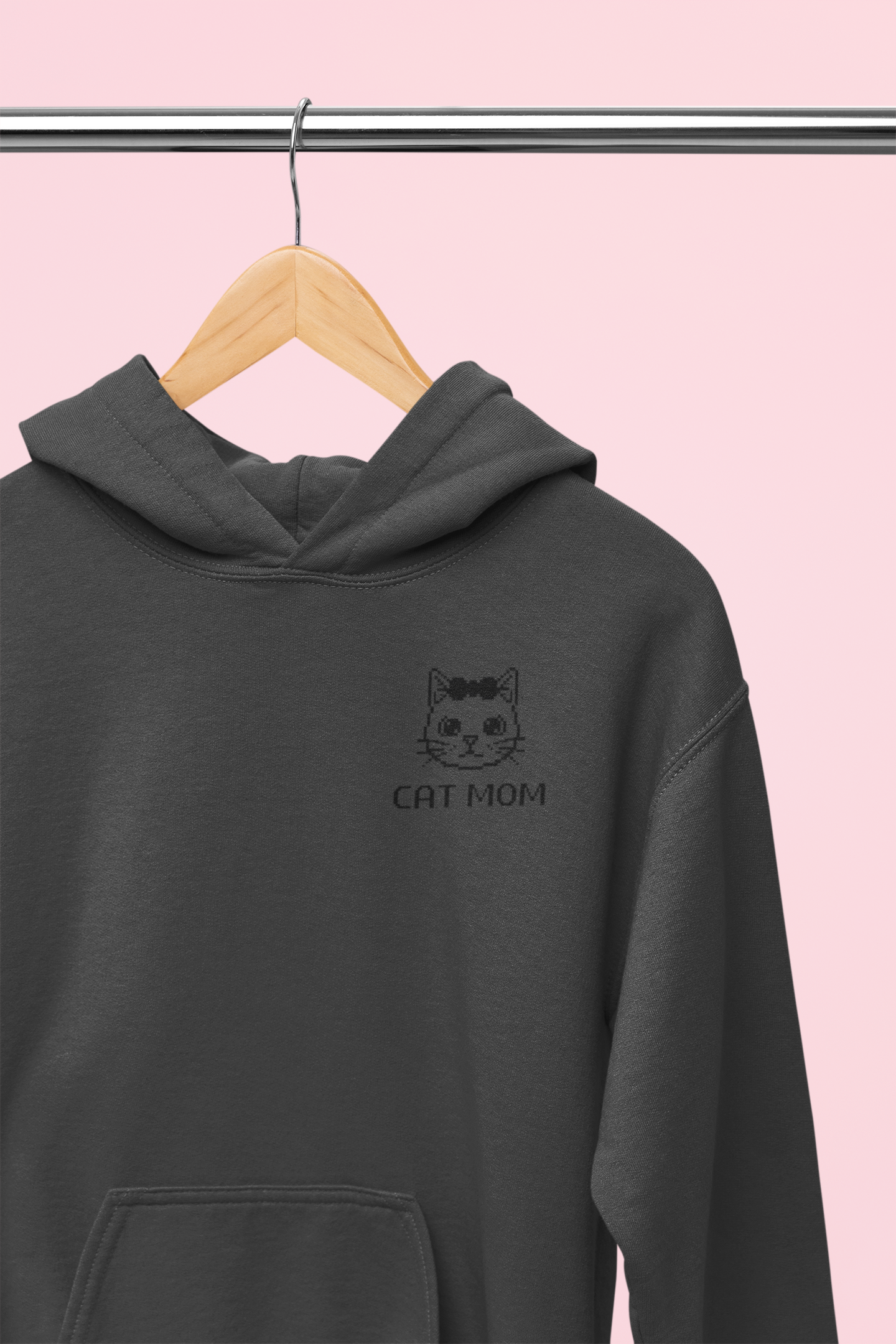Pixel Cat Mom Hoodie
