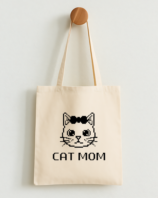 Pixel Cat Mom Classic Tote Bag