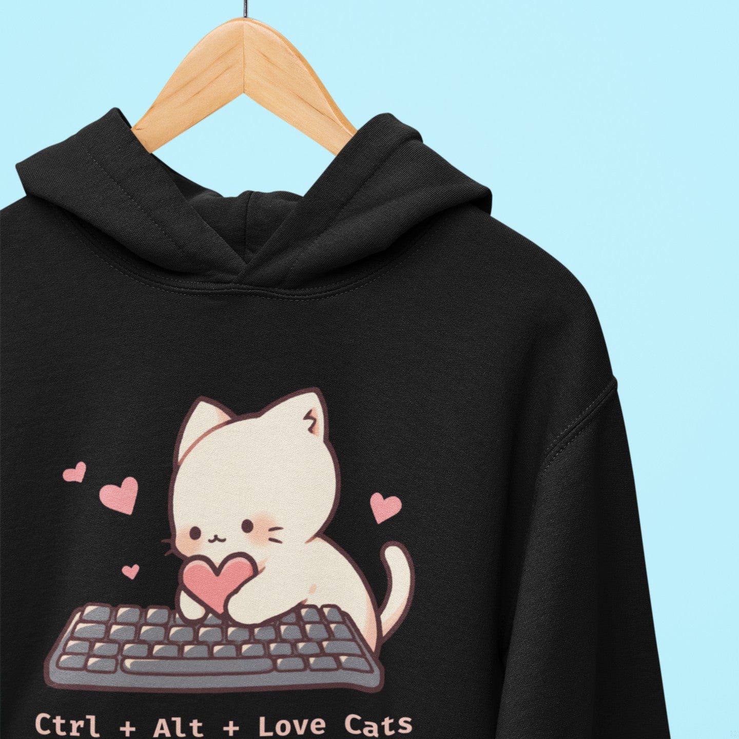 Ctrl + Alt + Love Cats Hoodie