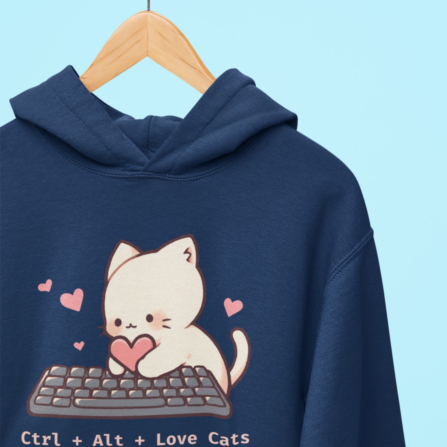 Ctrl + Alt + Love Cats Hoodie