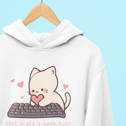 Ctrl + Alt + Love Cats Hoodie