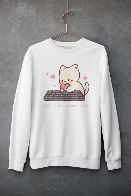 Ctrl + Alt + Love Cats Sweatshirt
