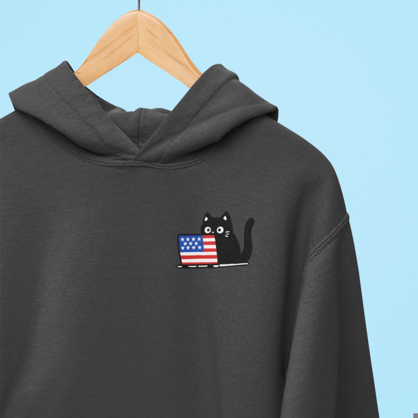 The Patriotic Coding Cat Hoodie