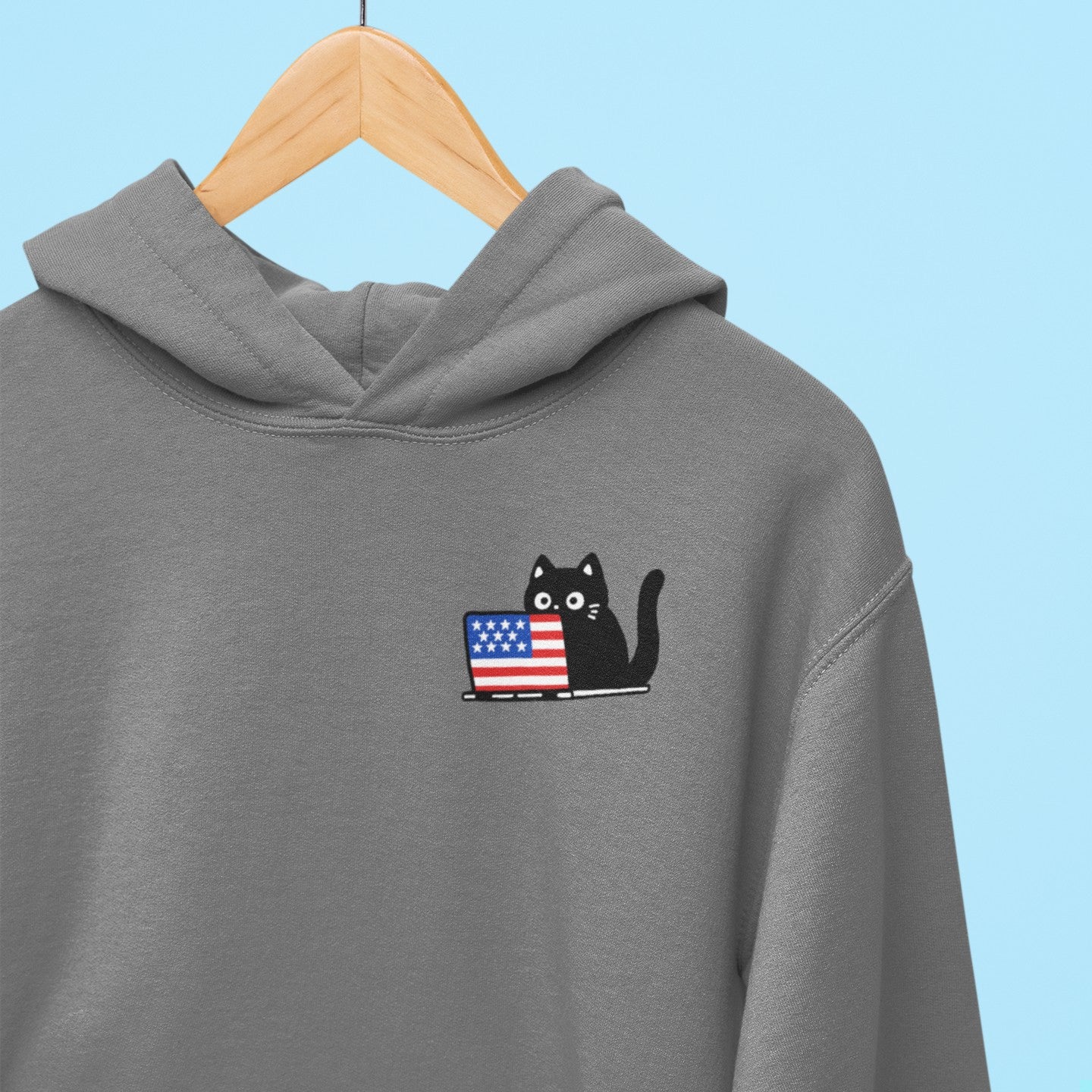 The Patriotic Coding Cat Hoodie