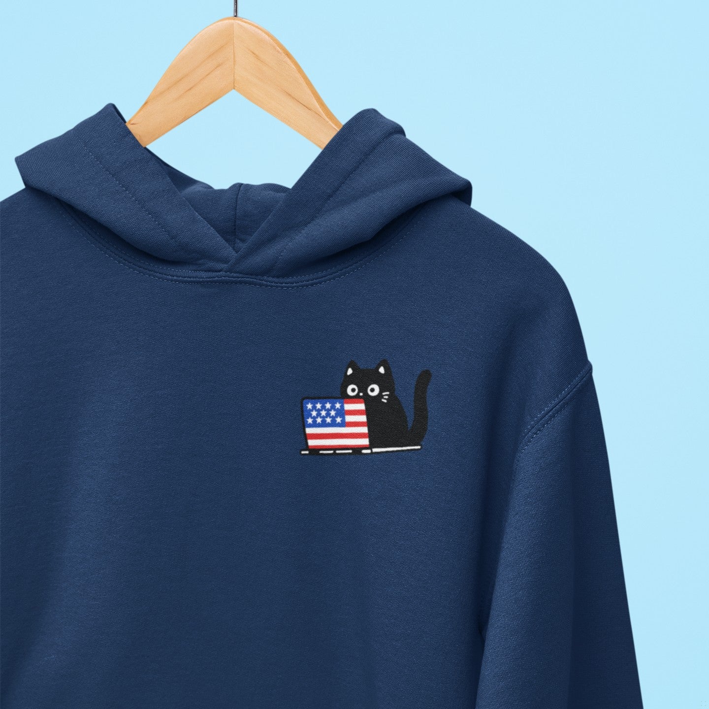 The Patriotic Coding Cat Hoodie