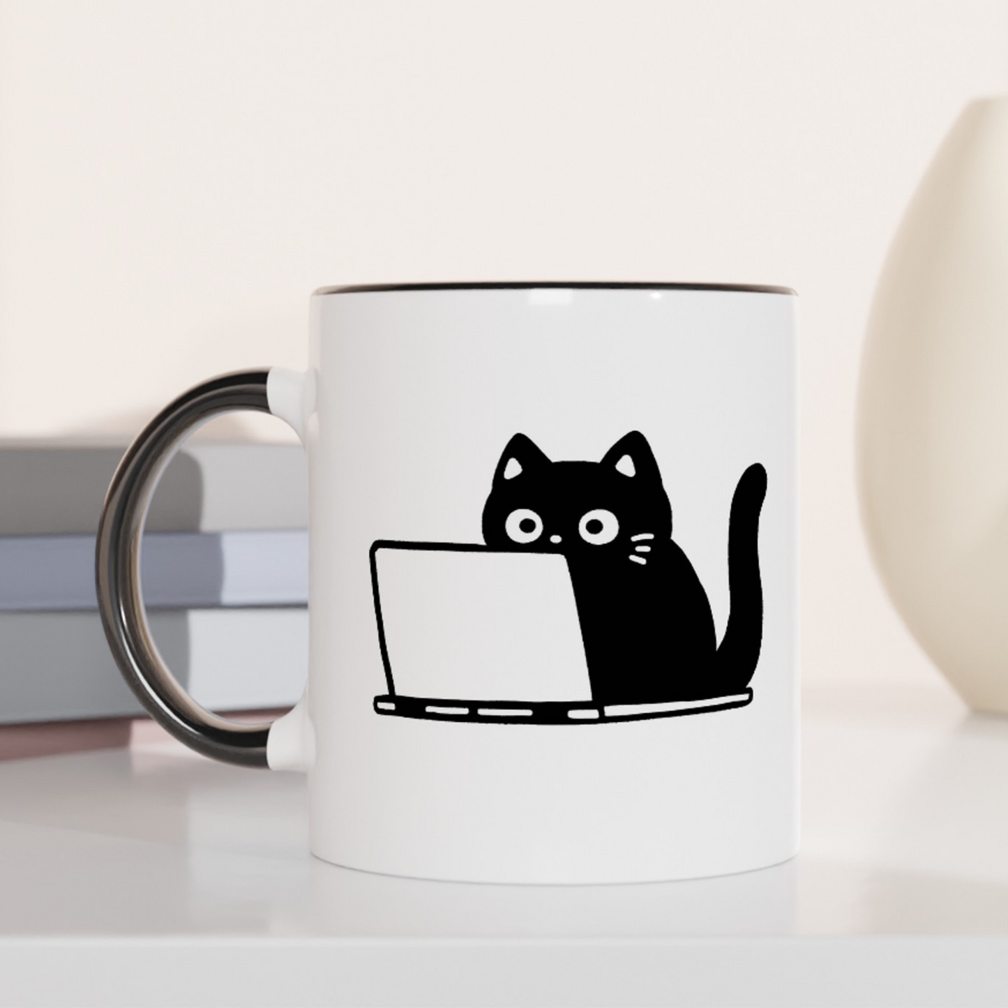 The Coding Cat 11oz Ceramic Two Tone Mug