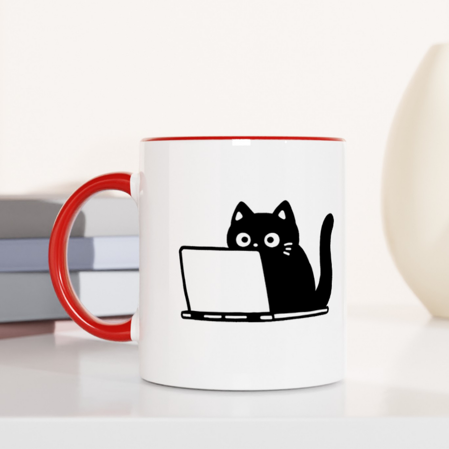 The Coding Cat 11oz Ceramic Two Tone Mug