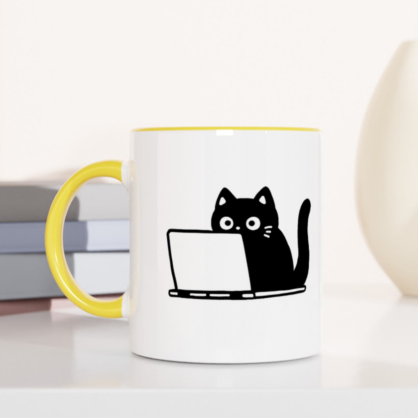 The Coding Cat 11oz Ceramic Two Tone Mug