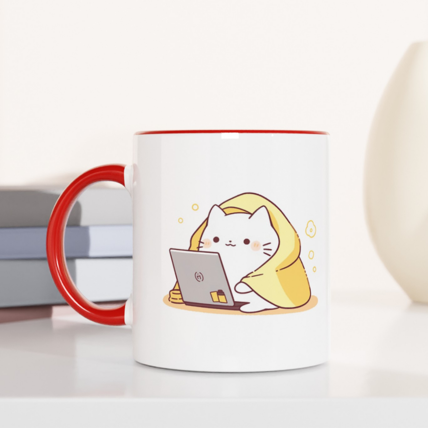 Feline Productivity Mode 11oz Ceramic Two Tone Mug