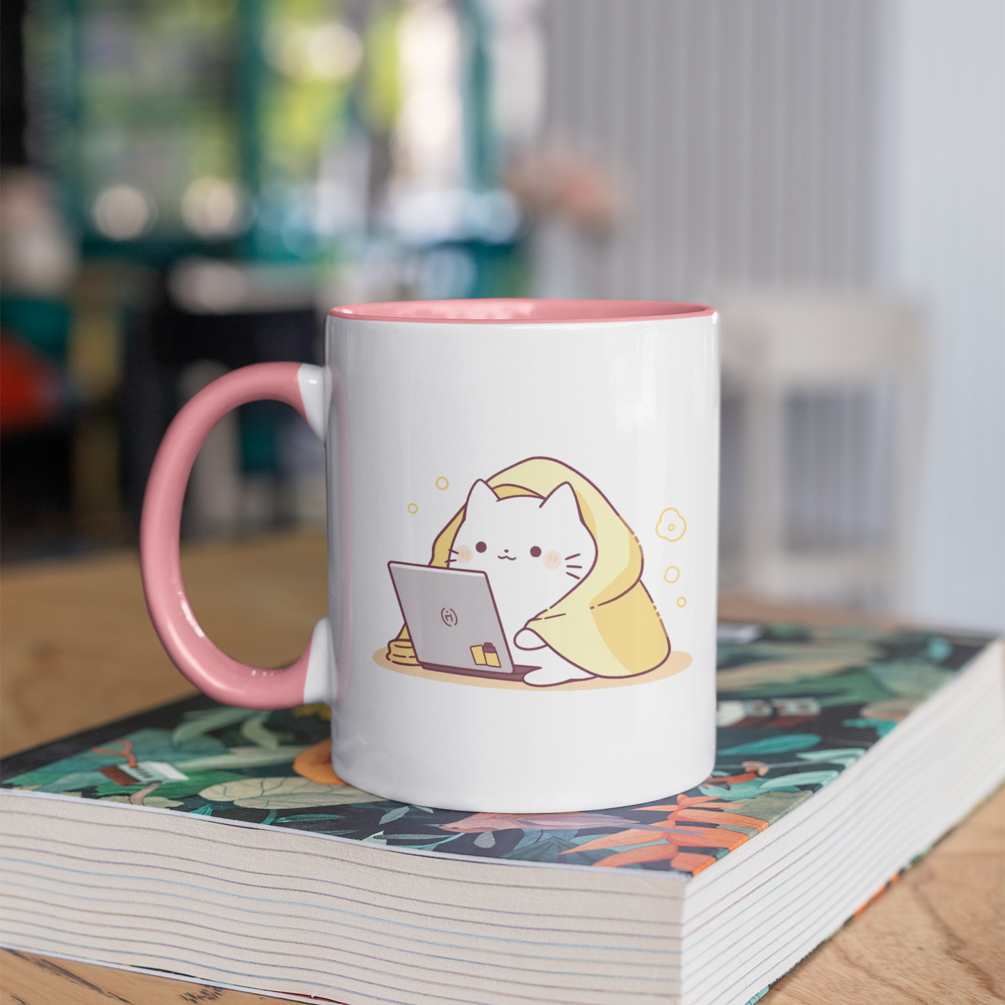 Feline Productivity Mode 11oz Ceramic Two Tone Mug