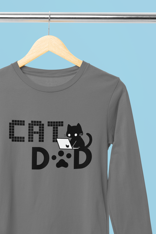 Coding Cat Dad Long Sleeve Tee