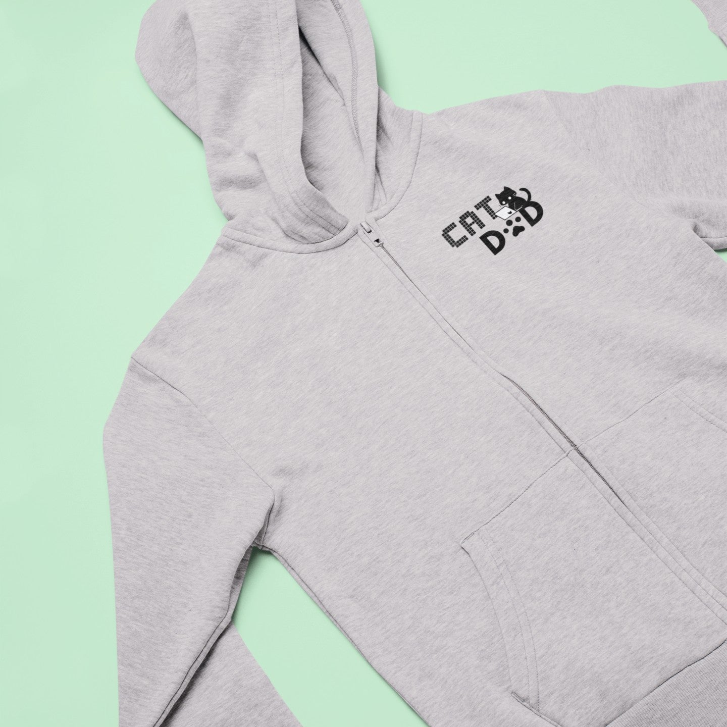 Coding Cat Dad Zip Hoodie