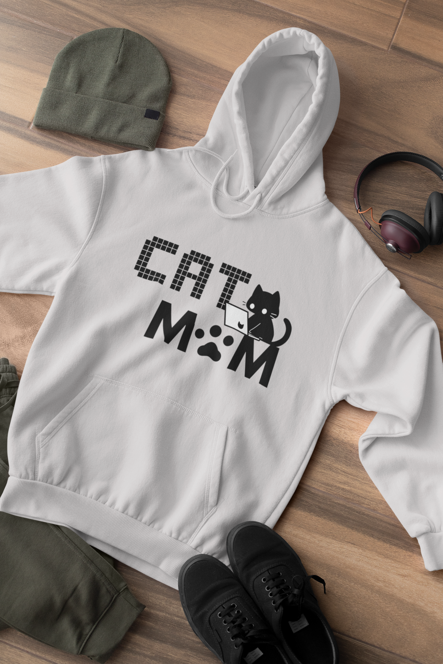 Coding Cat Mom Hoodie