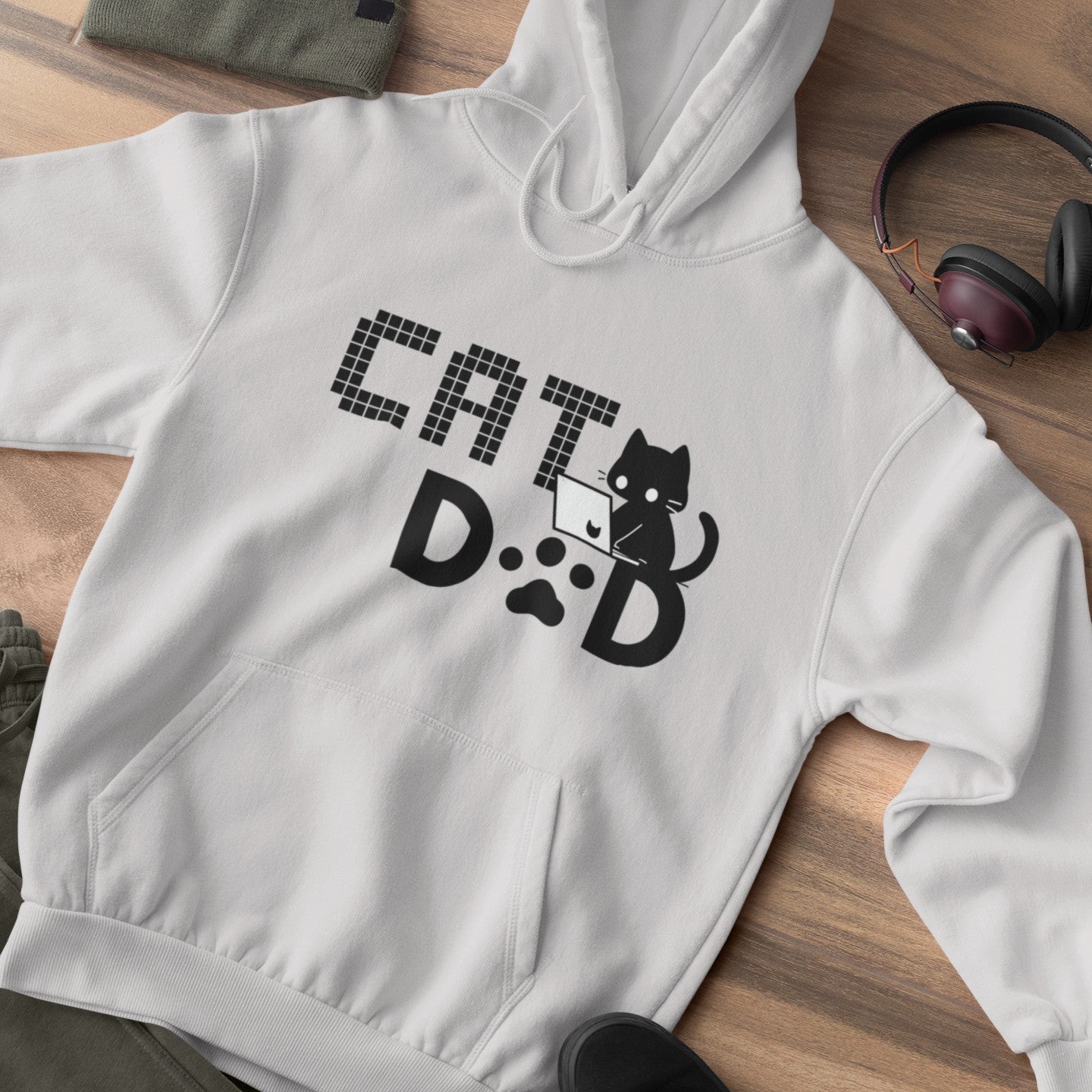 Coding Cat Dad Hoodie