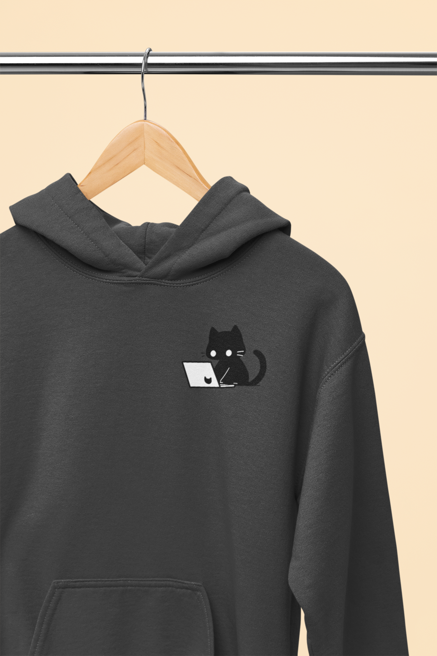 Nerdy Black Cat Hoodie