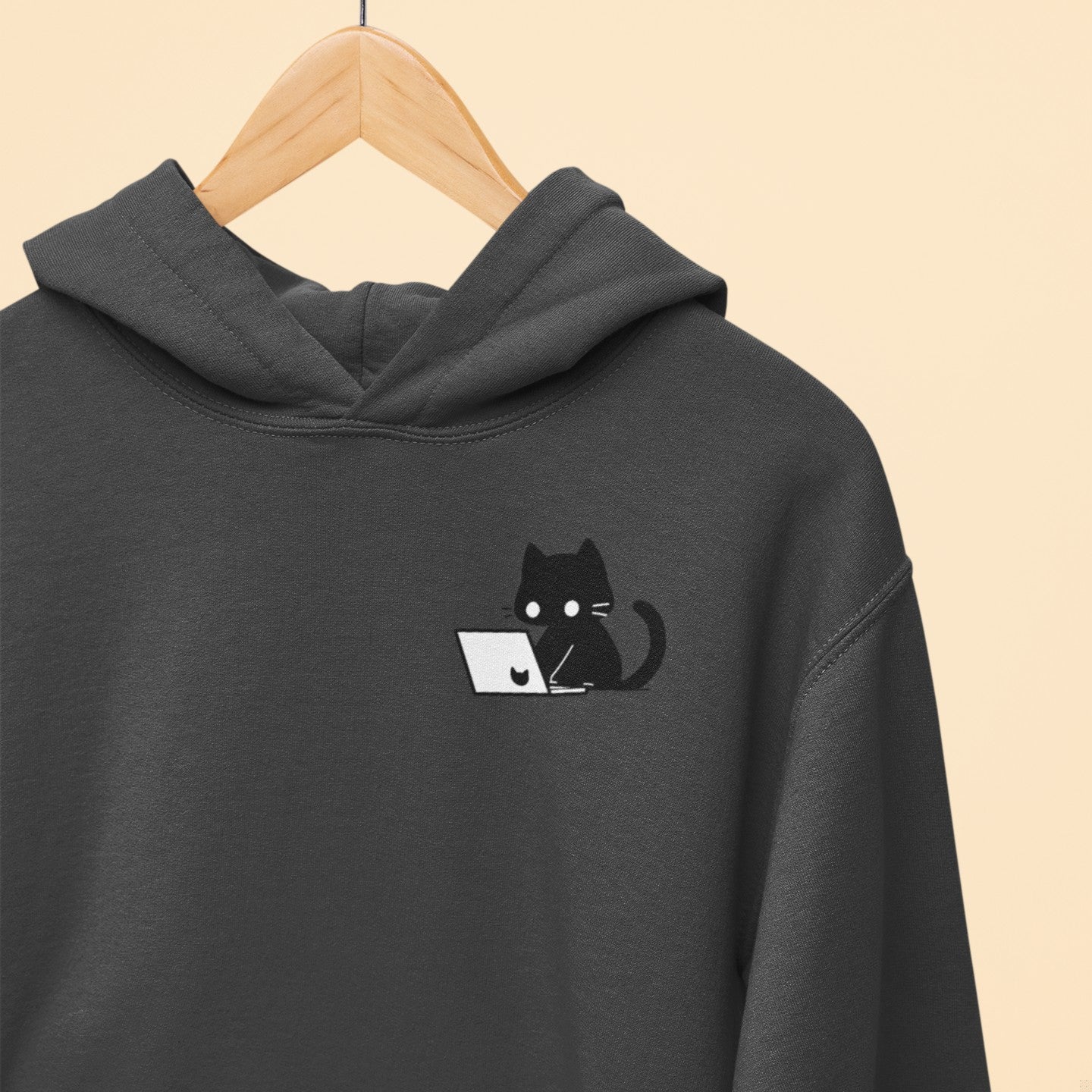 Nerdy Black Cat Hoodie