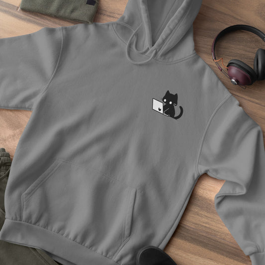 Nerdy Black Cat Hoodie