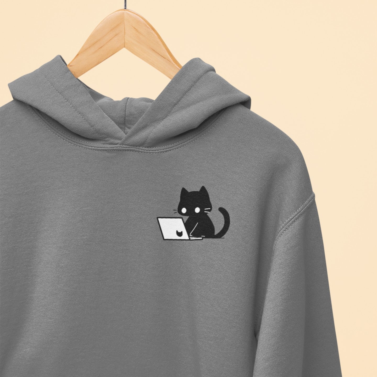 Nerdy Black Cat Hoodie