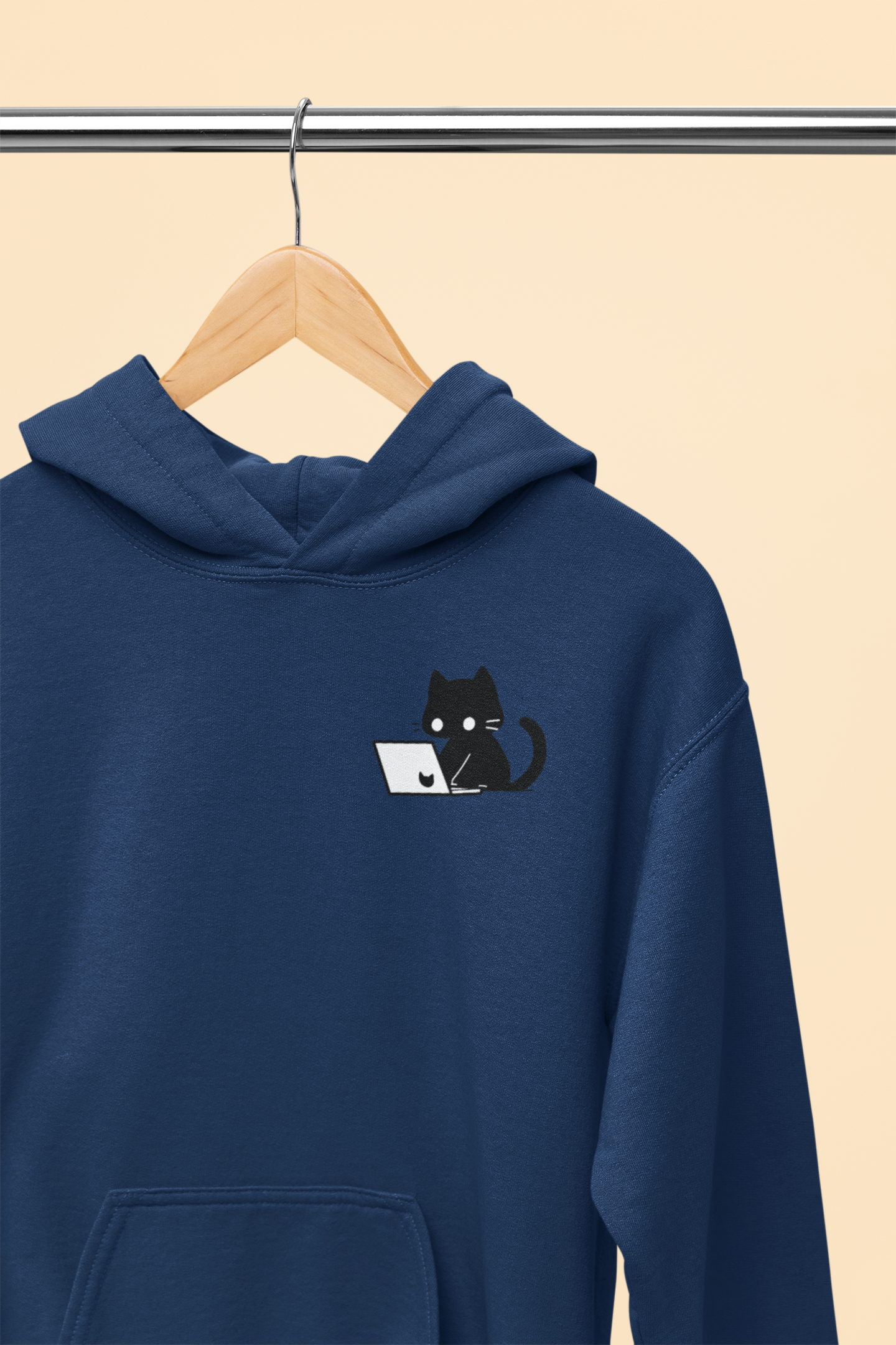Nerdy Black Cat Hoodie