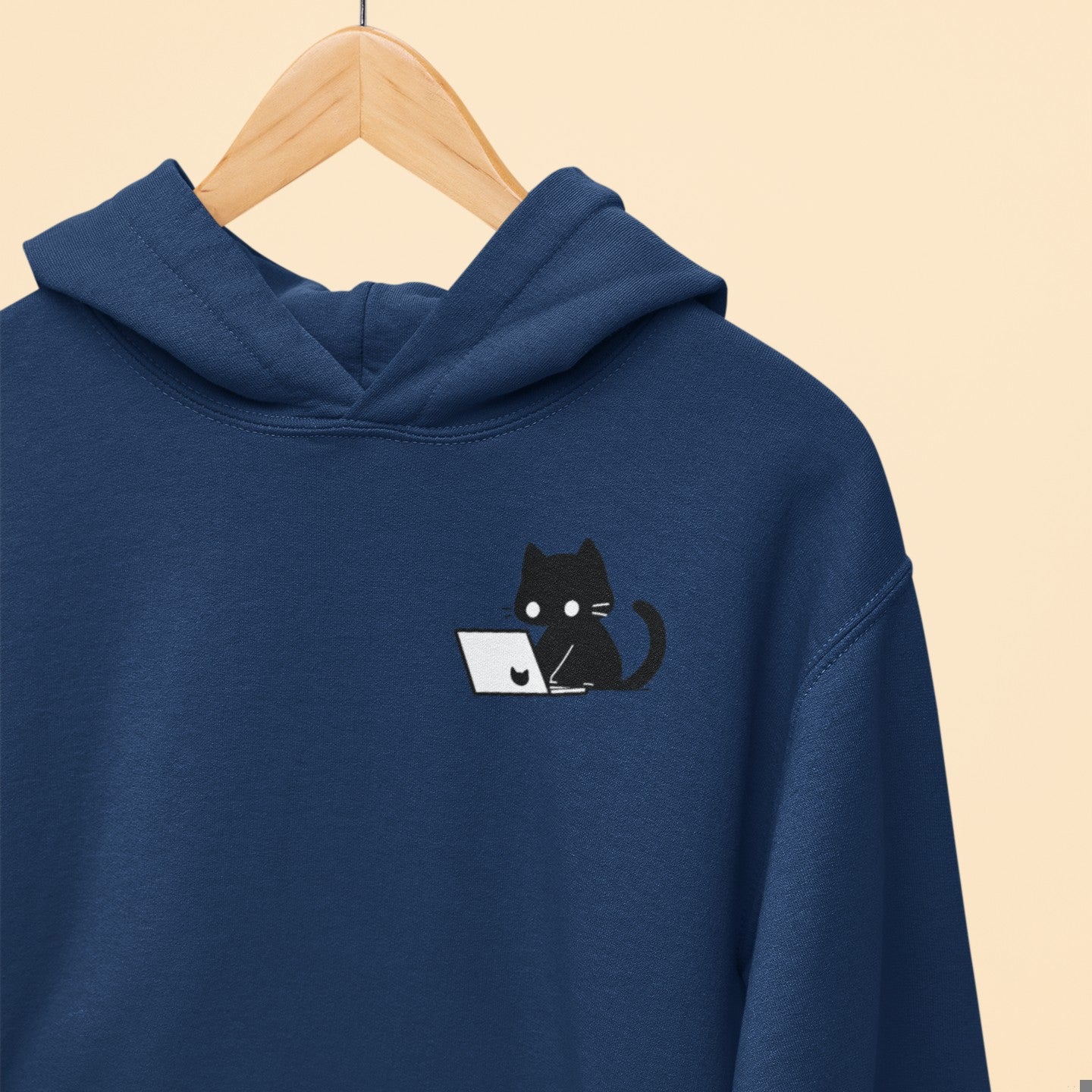 Nerdy Black Cat Hoodie