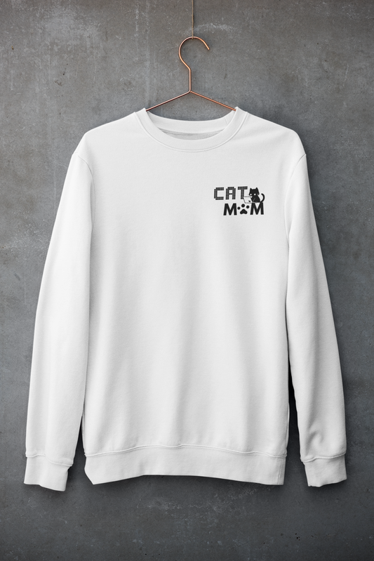 Coding Cat Mom Pocket Style Sweatshirt