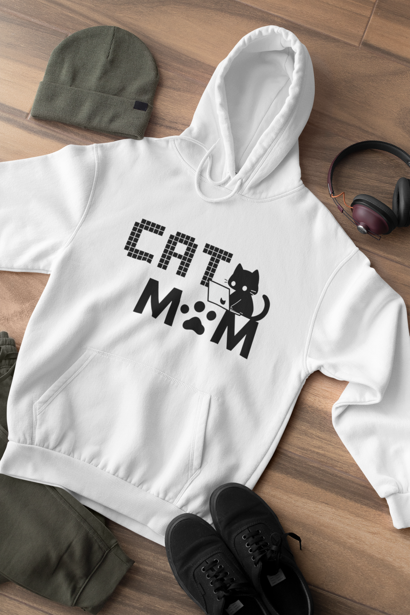 Coding Cat Mom Hoodie
