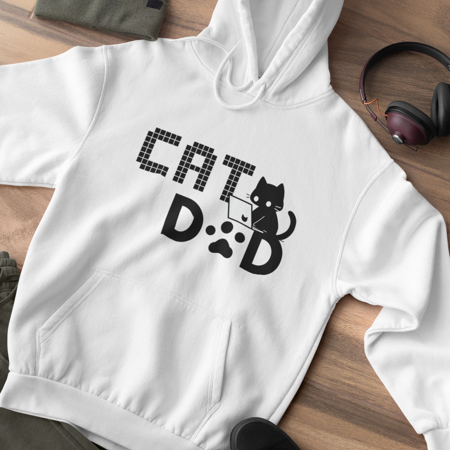 Coding Cat Dad Hoodie