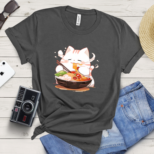 Happy Cat Ramen Feast T-Shirt