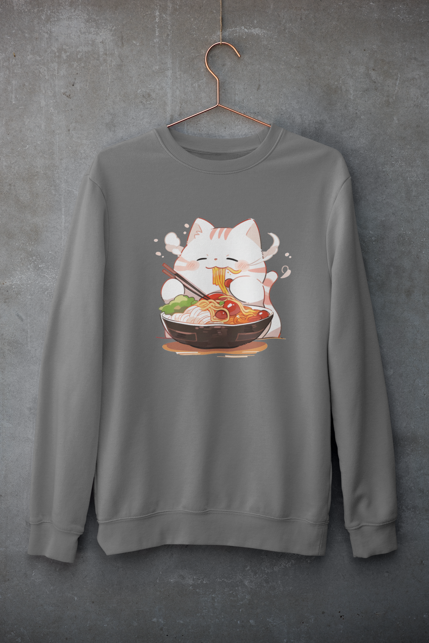 Happy Cat Ramen Feast Sweatshirt