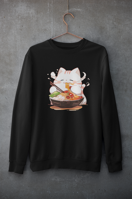Happy Cat Ramen Feast Sweatshirt