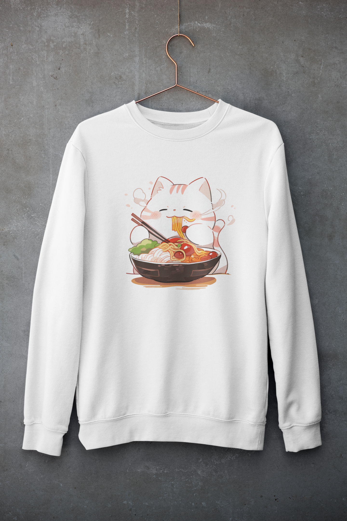 Happy Cat Ramen Feast Sweatshirt