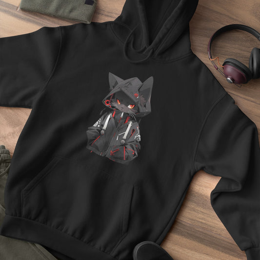 Midnight Hacker Cat Hoodie