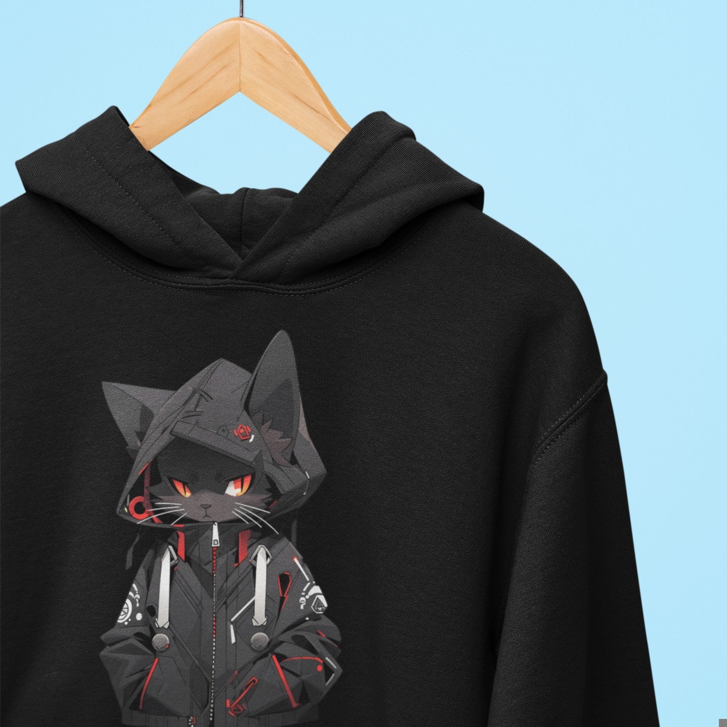 Midnight Hacker Cat Hoodie