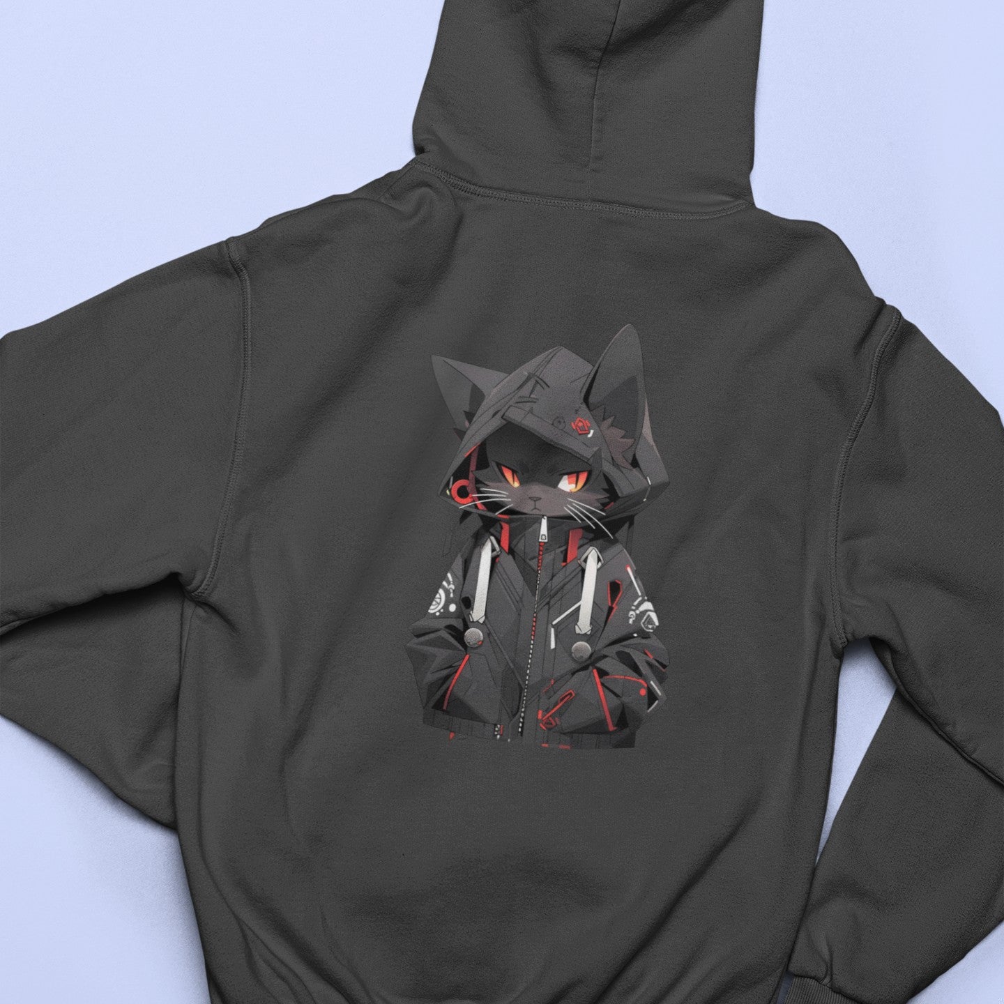 Midnight Hacker Cat Zip Hoodie