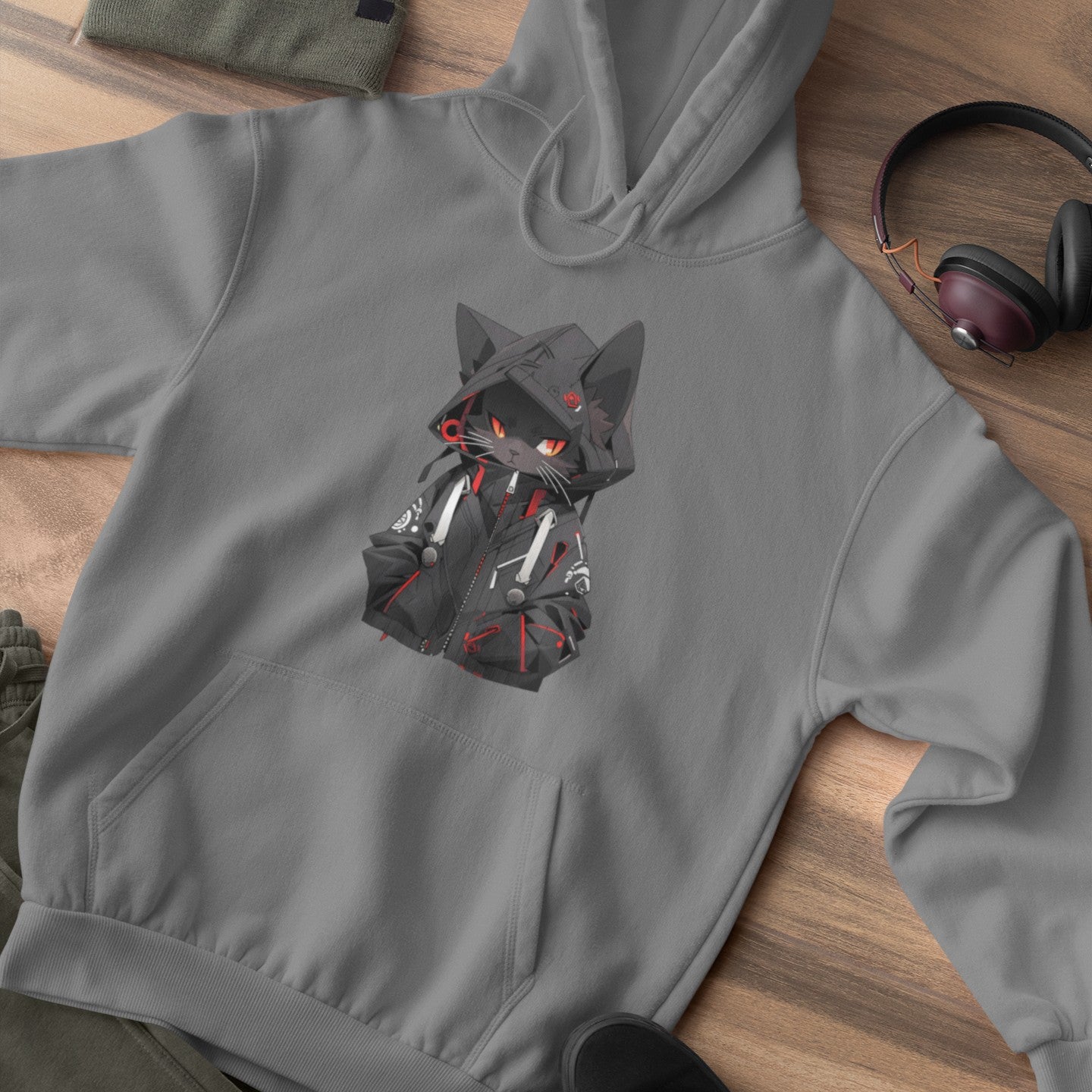 Midnight Hacker Cat Hoodie